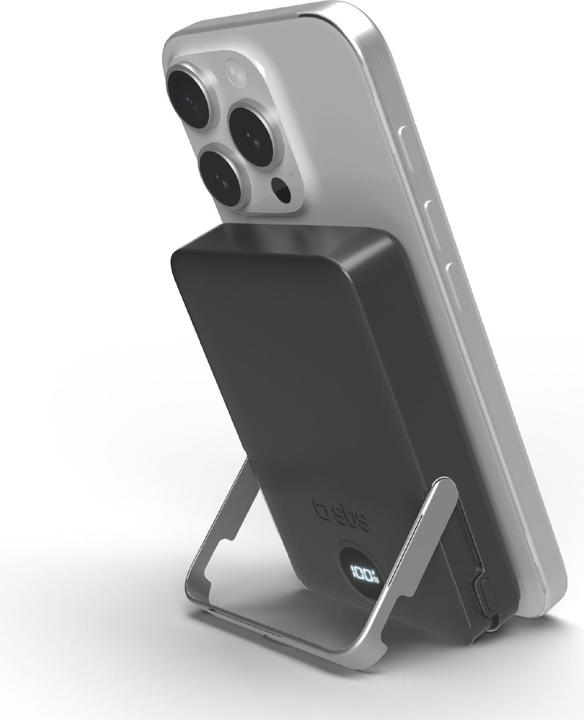 Image du produit SBS Banque d'alimentation de 10 000 mAh, recharge sans fil et support intégré (10000 mAh, 20 W, 37 Wh)