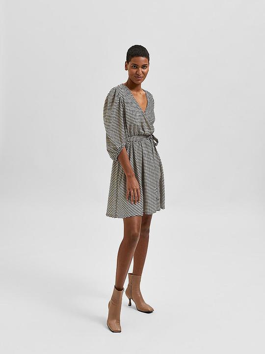 Actual product image Selected Femme Striped wrap dress (S)