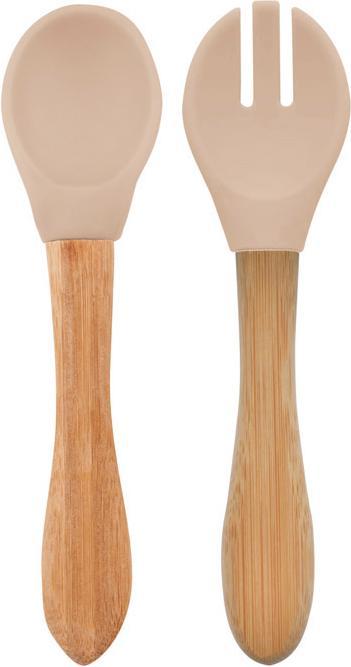 Actual product image Minikoioi Pair of Dig In cutlery with wooden handle