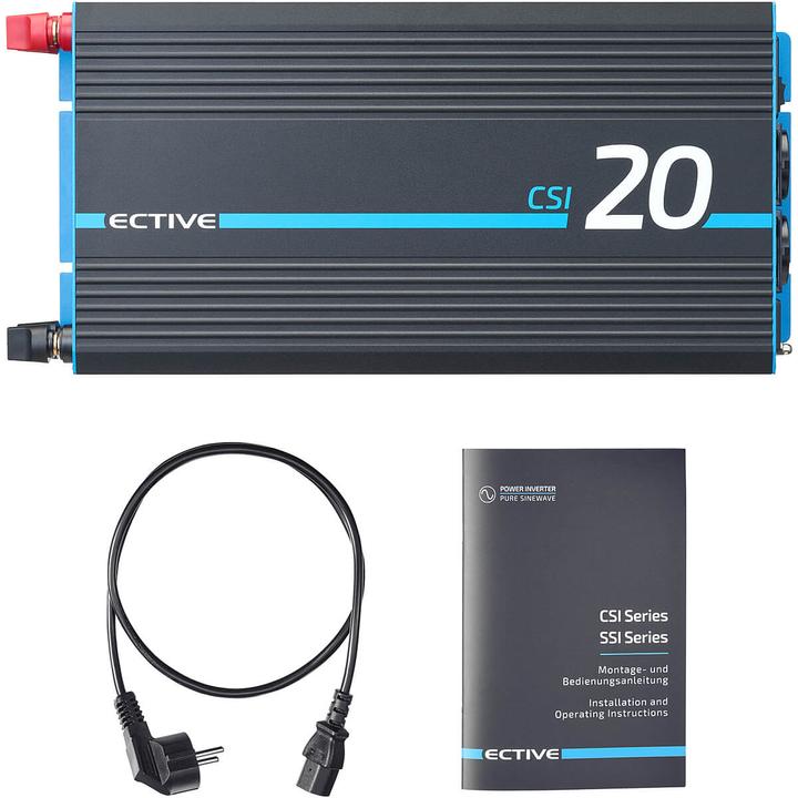 Produktbild Ective CSI 20 Sinus-Wechselrichter 2000W 24V mit Netzvorrangschaltung und Ladegerät (CH-Stecker)