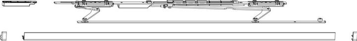 Actual product image Maco PAS sliding stay set, cover rail 13 mm, silver, FFB 901-1250 mm, right