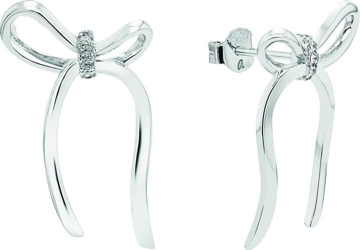 Image du produit Amor Ohrschmuck für Damen, 925 Sterling Silber, Zirkonia synth. | Schleife (Argent 925)