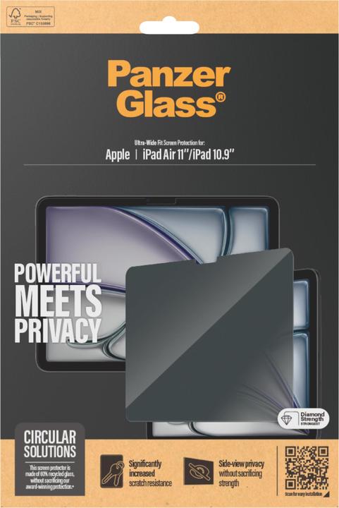 Produktbild PanzerGlass Privacy Screen Protector (1 Stück, IPad 10.9", iPad Air)
