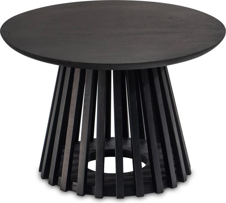 Actual product image FineBuy Coffee table FB98651 solid wood black (60 x 60 x 41 cm)
