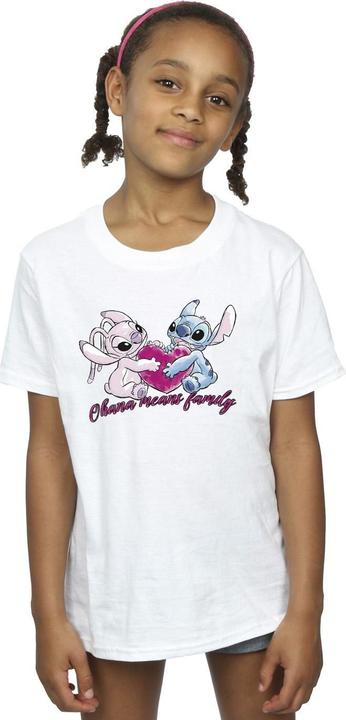 Image du produit Disney - T-shirt LILO AND STITCH OHANA HEART WITH ANGEL - Fille (116)