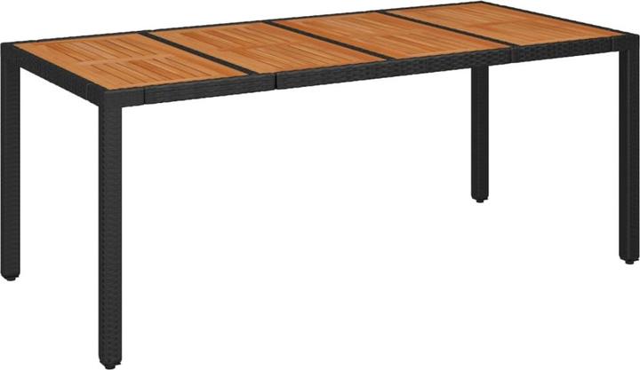 Produktbild VidaXL Gartenmöbel Essgruppe Gartengarnitur Sitzgruppe 7tlg. Schwarz Poly Rattan (90 cm)
