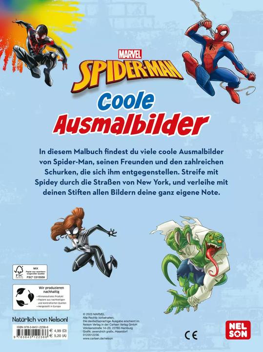 Image du produit Spider-Man: Coole Ausmalbilder (Allemand, 2023)