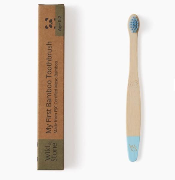 Produktbild Wild and Stone Baby- Bambuszahnbürste Blau (Weich, 1 x)