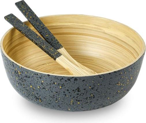 Immagine prodotto Jungle Culture insalatiera extra large in bambù grigio scuro (28 cm di diametro) (28 cm, 1 x)