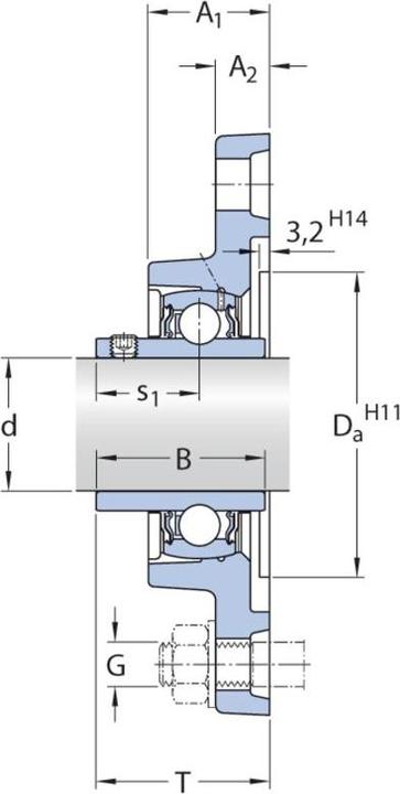 Actual product image SKF Y-bearing flanged units (Bearing housing)