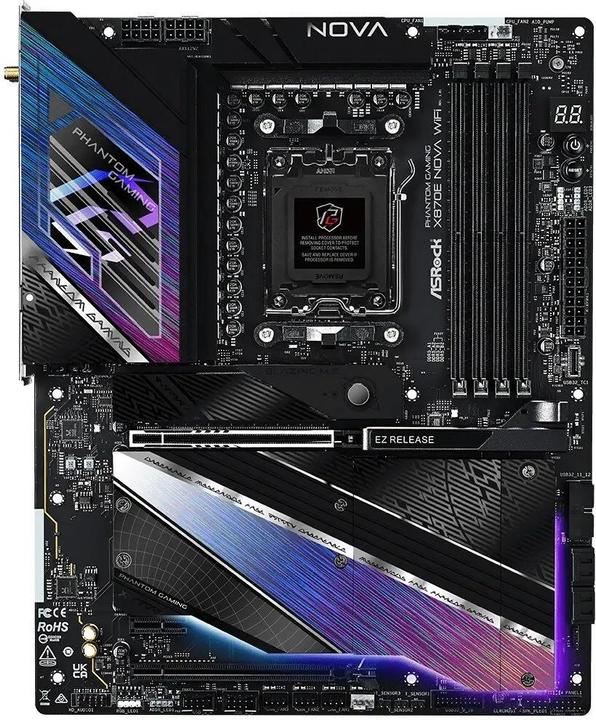 AsRock Phantom Gaming X870E Nova WiFi (AM5, AMD X870E, ATX)