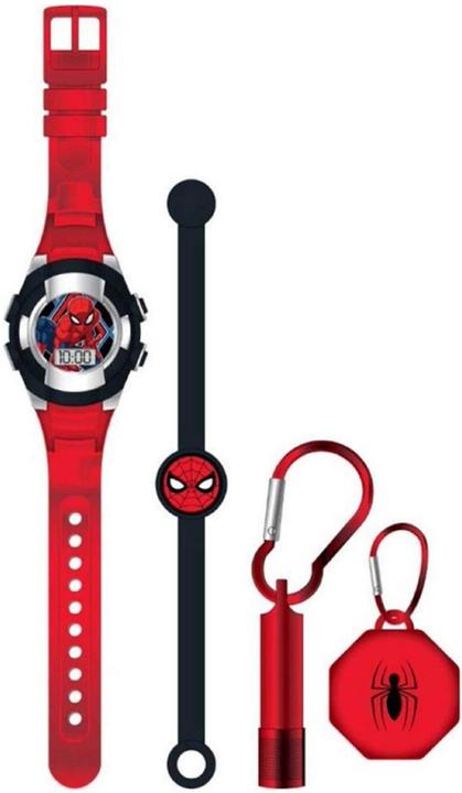 Immagine prodotto Accutime Set di orologi da polso Spider-Man con accessori, orologio LCD per bambini con display digitale e (Orologio digitale)
