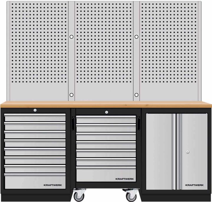 Image du produit Kraftwerk Mobilio Combi 3 parois perforées et servante d'atelier (48.80 cm, 200 cm)