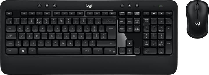 Logitech Advanced Combo Wireless Keyboard and Mouse (CH, Kabellos)