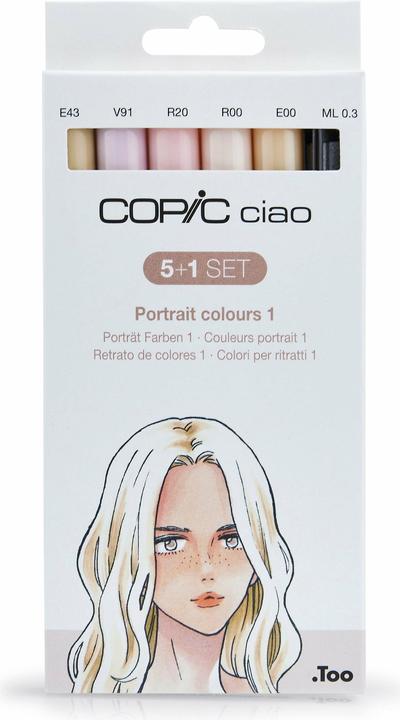 Produktbild Copic Hautfarben (Grey, 3 mm, 6 x)