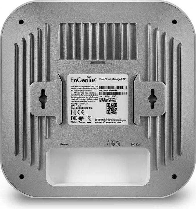 Actual product image EnGenius cloud managed ap indoor dual band 11ax 2.5gbe poe+ 3dbi scanning radio ecw230s (2400 Mbit/s)