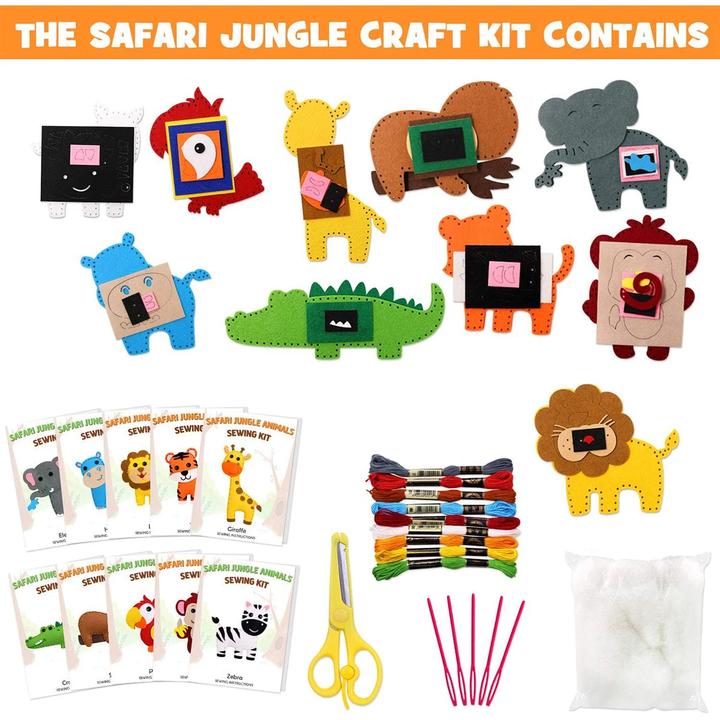 Activity Board DIY couture Feutre Animaux Kit de couture Forêt Créatures Peluche Ornements Craft Kit Educatif DIY