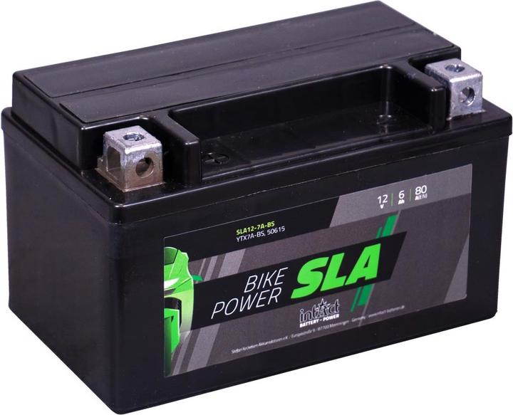 Produktbild Intact SLA12-7A-BS Bike-Power SLA 6Ah Motorradbatterie (DIN 50615) YTX7A-BS (12 V, 6 Ah, 80 A)