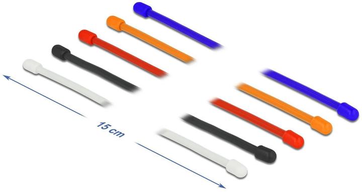 Actual product image Delock Cable ties 150mm x 4mm multicoloured, 10 pieces (Plastic cable ties, 150 mm, 10 pcs.)
