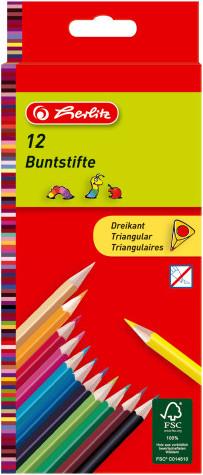 Herlitz Matita colorata colori assortiti 12 pezzi/confezione. (Colori assortiti, 12 x)