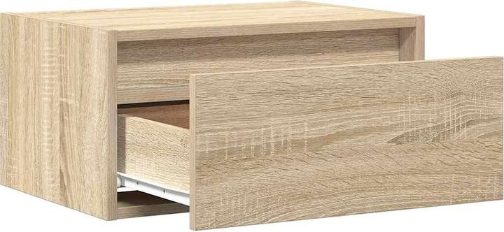 Produktbild VidaXL Wand-Nachttische mit LED-Leuchten 2 Stk. Sonoma-Eiche Schrank