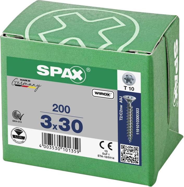 Actual product image Spax Universal screws 3 x 30 mm, 200 pieces (200 Screws per piece)