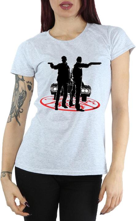 Actual product image Supernatural Womens/Ladies Sam And Dean Silhouette Cotton T-Shirt (M)