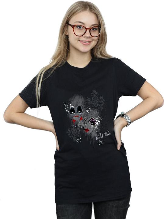 Actual product image Disney Womens/Ladies Villains Wicked Women Cotton Boyfriend T-Shirt (L)