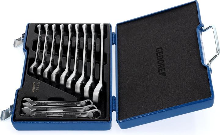 Produktbild Gedore 7 UR-012 Satz Maulschlüssel mit Ringratsche, umschaltbar 12-teilig 8-19 mm (8 mm, 9 mm, 10 mm, 11 mm, 12 mm, 13 mm, 14 mm, 15 mm, 16 mm)