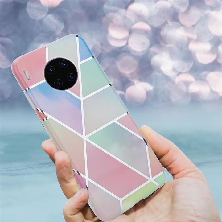 Image du produit Cadorabo Couverture IMD TPU Marbre coloré (Mate 30 Pro)