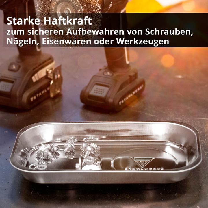 Produktbild Stahlwerk Magnetschale MS-28 ST 3er Set 237 x 136 x 28mm Magnetteller Haftschale (3 x)