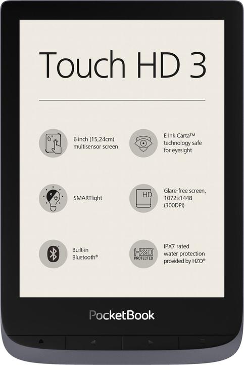 Actual product image PocketBook Touch HD 3 (6", 16 GB, Metallic Rey)