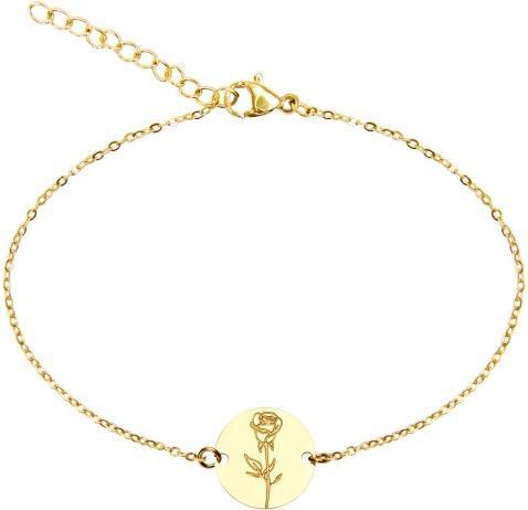 Actual product image HCA Armband - "Your Flower" - Edelstahl vergoldet - Rose (Stainless steel)