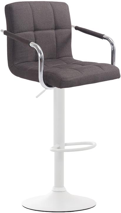 Produktbild CLP Barhocker Lucy V2 Stoff weiss, dunkelgrau