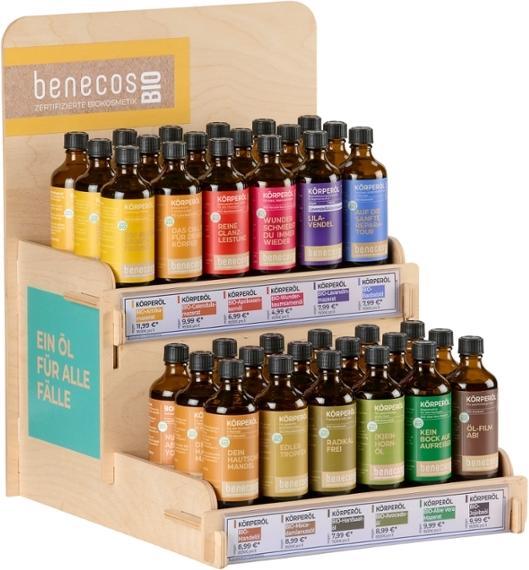 Image du produit Benecos Présentoir Huile pour le corps (Huile pour le corps)