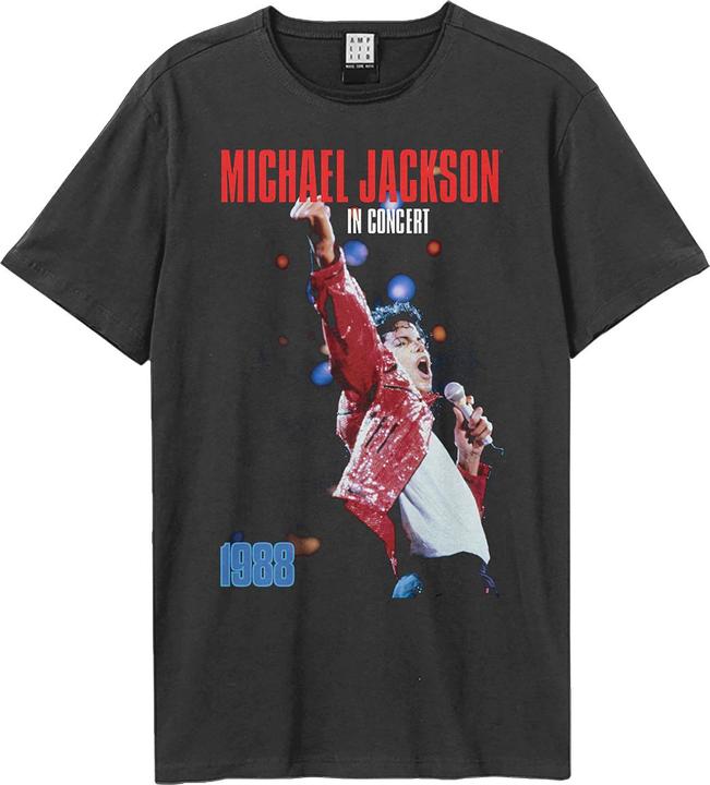 Actual product image Amplified Unisex Adult 1988 Live In Concert Michael Jackson T-Shirt (XXL)
