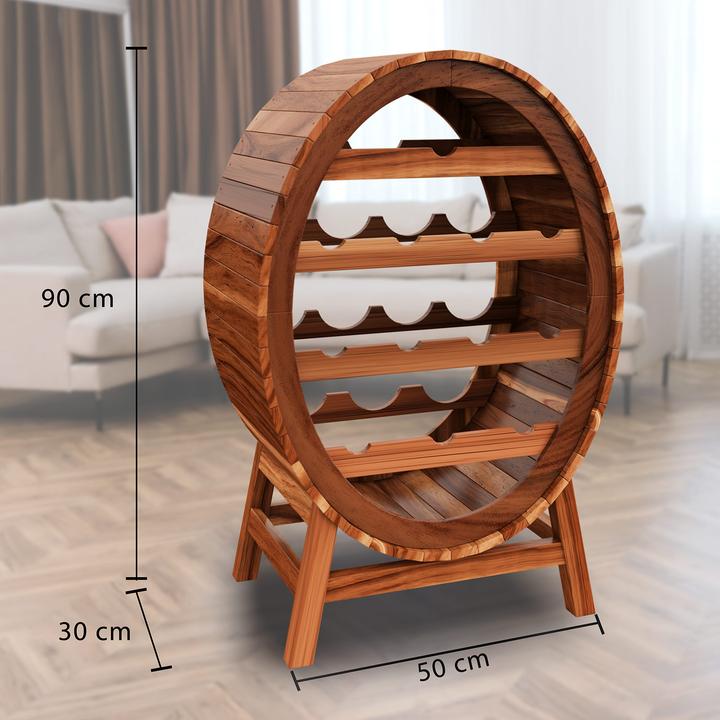 Immagine prodotto Casaria Portabottiglie in legno (90 x 50 x 30 cm)