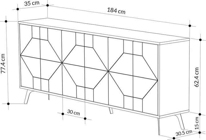 Image du produit Skye Decor Kiana (184 x 77.5 x 35 cm)