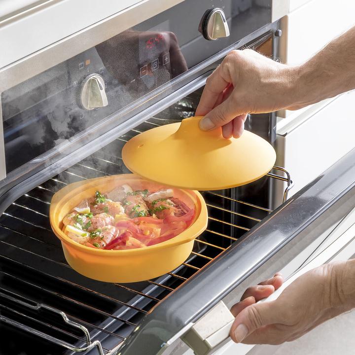 Produktbild InnovaGoods Dampfgarer für die Mikrowelle - Orange (Kunststoff)