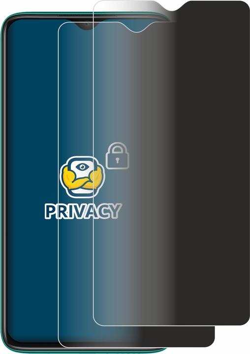 Productafbeelding BROTECT Anti-spionnetje privacyfolie Beschermfolie tegen blauw licht (2 Stuk, Xiaomi Redmi Note 8 2021)