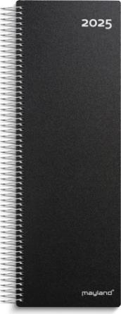 Mayland-Burde Spiral calendar dag sort PP-plast 2025