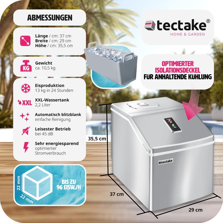 Produktbild tectake Eiswürfelmaschine (CH-Stecker)