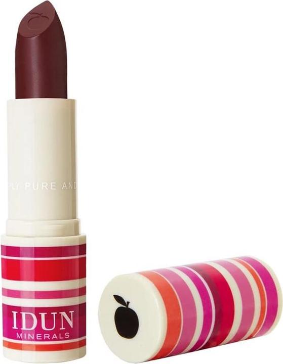 Produktbild IDUN Minerals Lipstick Björnbär mörkt djupröd (Lila, Violett)