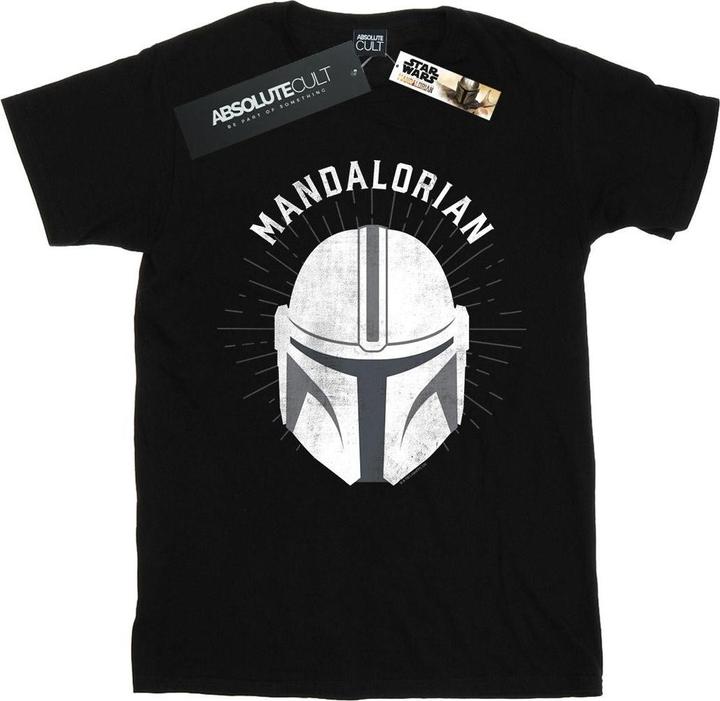 Actual product image Star Wars Mens The Mandalorian Helmet T-Shirt (4XL)