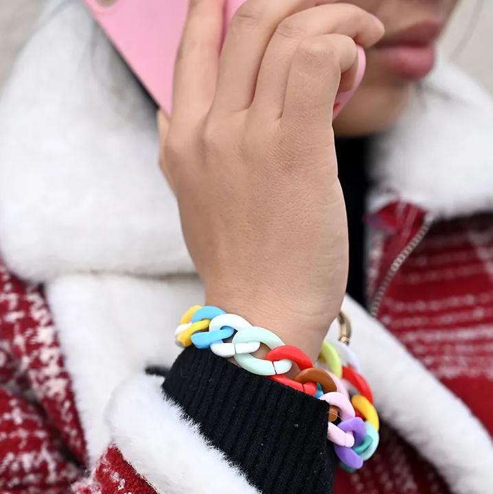 Image du produit PhoneLook Bracelet universel attache pour coque/fourre téléphone chaine colorée (Matières plastiques)