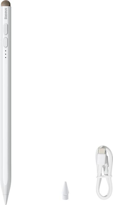 Actual product image Baseus Smooth Writing Stylus with LED Indicators (Active+Passive version) White (Including: Universal Type-