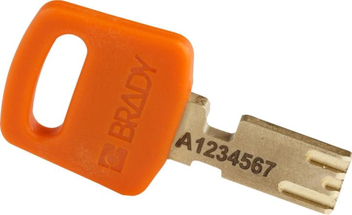 Immagine prodotto Brady Lucchetto Safekey in alluminio con grillo in acciaio, arancione, altezza grillo 76 mm, diametro