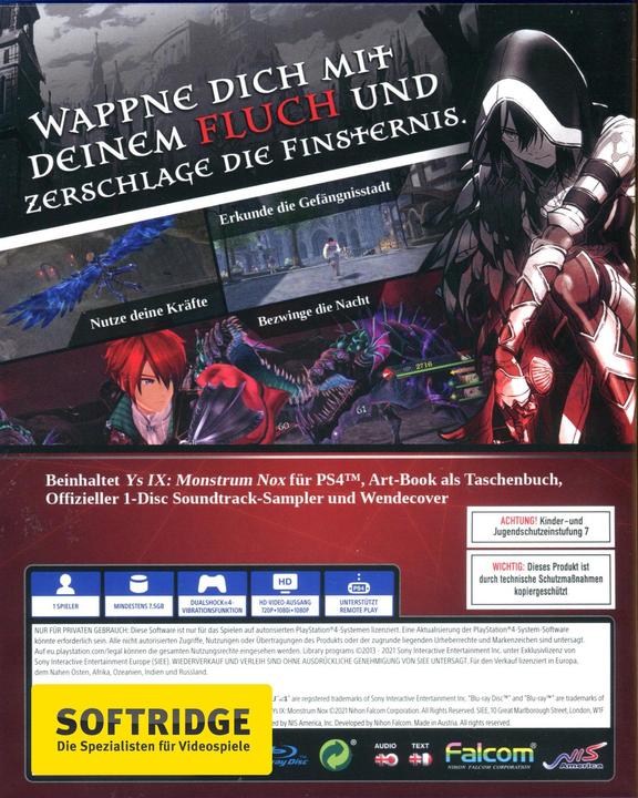 Actual product image NIS Ys IX: Monstrous Nox Pact Edition (PS4, DE)