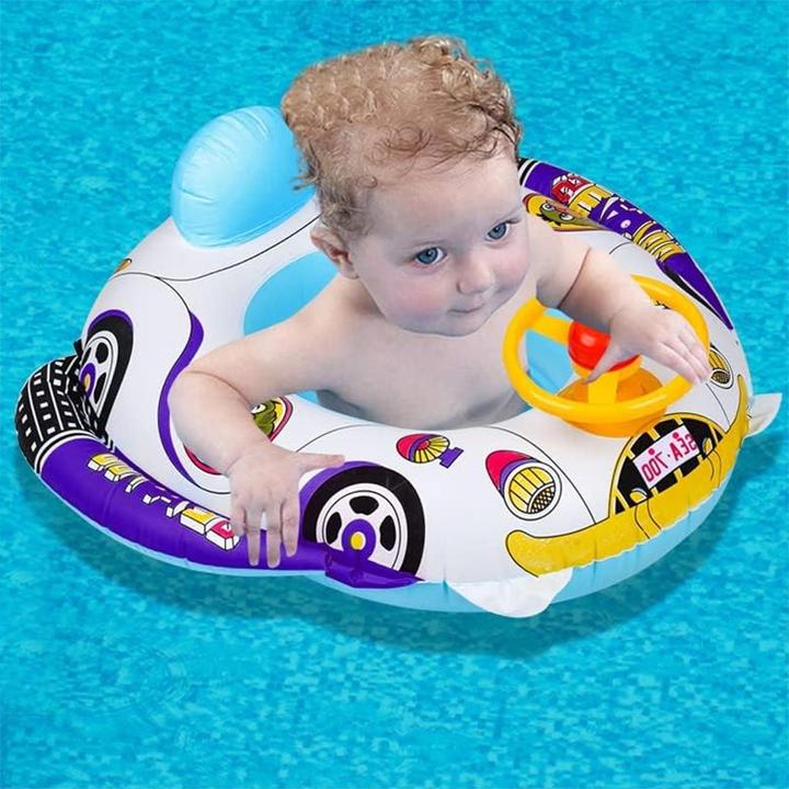 Produktbild Splash & Fun Aufblasbarer Auto Baby-Schwimmring, Schwimmsitz 60x60cm