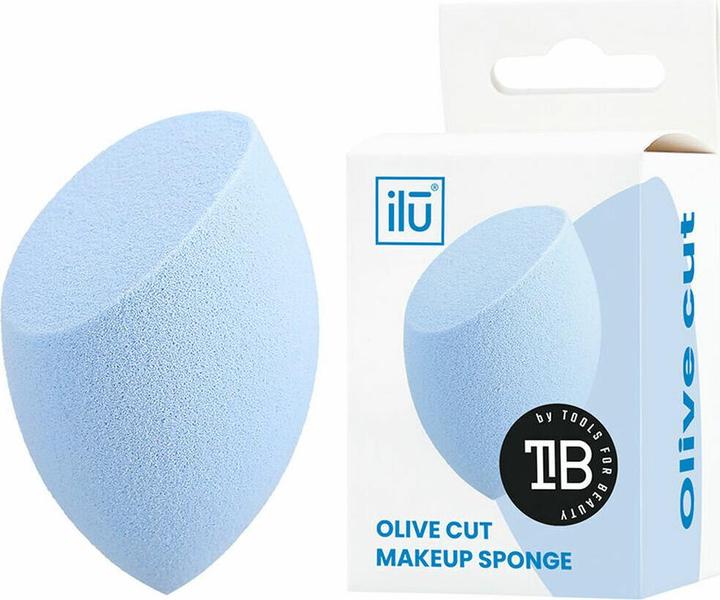 Ilu T4B Éponge de maquillage en forme d'olive Pour Fond de teint, Correcteur Et Poudre (Bleu)